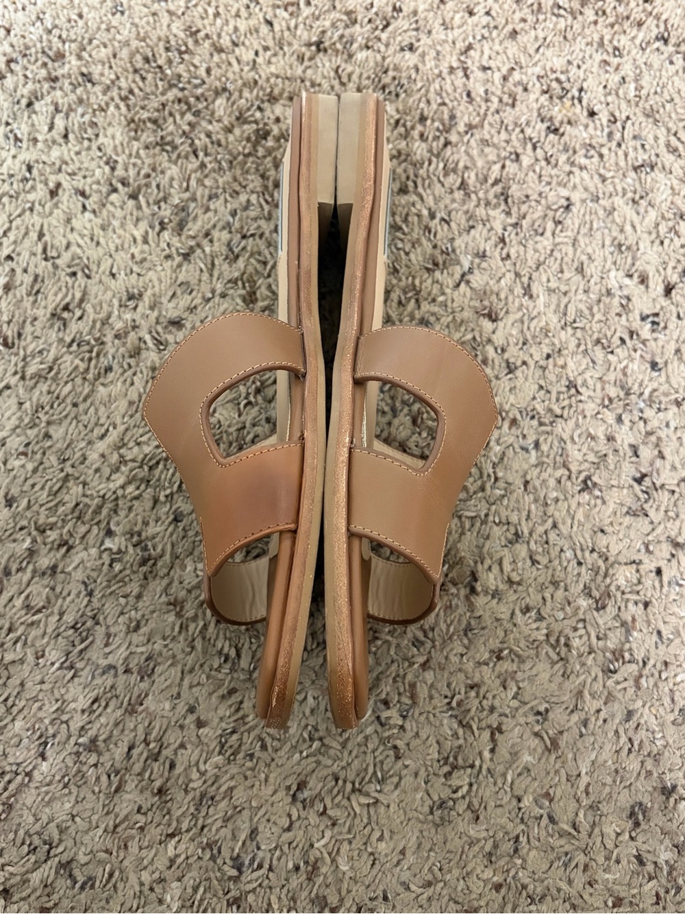 Steve Madden Hadyn Cognac Leather Sandal, Brown, Women's Size 10 - Picture 2 of 7